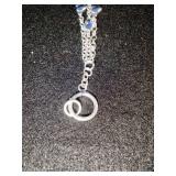 Brand new three strand heart charm bracelet 7 inch