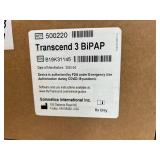 MSRP $3,500+ TRANSCEND 3 BIPAP PORTABLE TRAVEL THERAPY SYSTEM, FDA EMERGENCY USE AUTHORIZED DURING COVID-19 PANDEMIC, FAA APPROVED, ULTRA COMPACT & LIGHTWEIGHT, NEW OPEN BOX, POWER SUPPLY, TUBING,