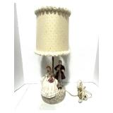 Vintage Plaster Victorian Couple Lamp