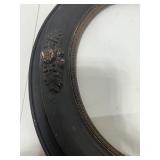 Two Antique Wooden Oval Frames with Glass: See pics for condition