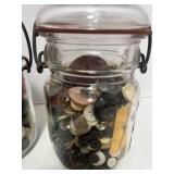 Three Jars of Vintage Buttons. More great jars!