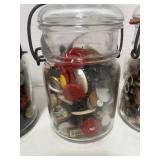 Three Jars of Vintage Buttons. More great jars!