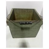 Vintage Wooden Painted Dry Goods Crate with Handle