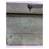 Vintage Wooden Painted Dry Goods Crate with Handle