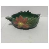 Vintage Roseville Art Pottery Consol Bowl Clematis Pattern