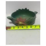 Vintage Roseville Art Pottery Consol Bowl Clematis Pattern