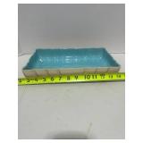 Vintage Turquoise Los Angeles Potteries Serving Dish