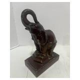 Vintage Pot Metal Elephant and Bronze/Brass Greyhound Dog