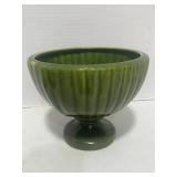 3 Vintage Green Pottery Pieces; McCoy Vase and Barrell Mug and Green Planter