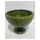 3 Vintage Green Pottery Pieces; McCoy Vase and Barrell Mug and Green Planter