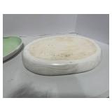 MCM California Potter Oval Flower Bowl and Jadeite Green & Vitrock Platter Bowl