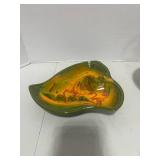 MCM Ashtray and Drip Glaze Art Pottery Pitcher