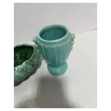 Small USA Pottery Art Deco Vase Urn and Ungemach Pottery Planter