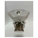 Genuine Monarch Crystal Compote Bowl Made in West Germany