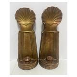 Vintage Gold Gilded Chalkware Wall Sconces