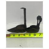 Antique Wrought Iron Cruise or Betty Whale Oil Lamps