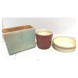 Vintage Covina Planter, Royal Copley Planter and Weller Base