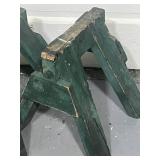 Pair of 18" Green Sawhorses