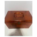 Vintage Wil-Hold Wilson Amber Sewing Box with Contents