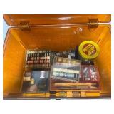 Vintage Wil-Hold Wilson Amber Sewing Box with Contents