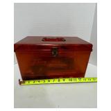 Vintage Wil-Hold Wilson Amber Sewing Box with Contents