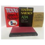 4 Books: Texas by Michener, Vladimir Nabokov Ada by Lolita, Engineers and Fireman