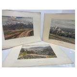 6 Unframed Numbered Prints 19" X 14"