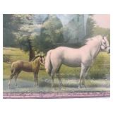Antique Framed Horse Print