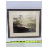 Vintage Framed Ocean Photograph