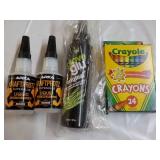 Glove Glu, Super Glue and Crayons...