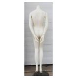 Adult Female Full-Body Headless Mannequin With Metal Base, For Displaying Clothing In Retail Environments. 