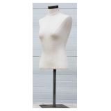 Female Mannequin Torso For Clothing Display or Sewing Artists. With Chrome Base