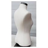 Female Mannequin Torso For Clothing Display or Sewing Artists. With Chrome Base