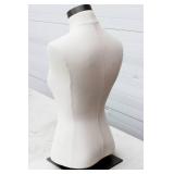 Female Mannequin Torso For Clothing Display or Sewing Artists. With Chrome Base