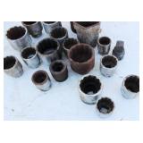 Lot Of Mixed Set of 12-point, 17 Large Sizes Drive Sockets