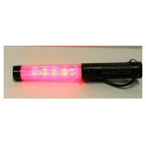 Bright LED Safety Traffic Baton Flashlight Stick With Self Whistle, Front Light & Magnetic Base. Aviation Grade New In Box