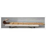 Flexible Paris Wood Toboggan. Snow Sled Adults & Kids Approx. 8 Ft Long X 17 Inch Long In Great Condition