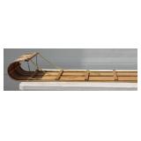 Flexible Paris Wood Toboggan. Snow Sled Adults & Kids Approx. 8 Ft Long X 17 Inch Long In Great Condition