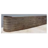 Flexible Wood Toboggan. Snow Sled Adults & Kids Approx. 6 Ft Long X 17 Inch Long