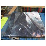 21′ x 32′ 9 oz. Black Vinyl Tarp w/ Advertisement – Reused Billboard – 9 mil Lightweight Duty - A Grade