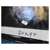 20′ x 44′ 15 oz. White Vinyl Tarp w/ Advertisement – Reused Billboard – 15 mil Heavyweight Duty - A Grade