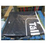 10′ x 40′ 9 oz. Black Vinyl Tarp w/ Advertisement – Reused Billboard – 9 mil Lightweight Duty - A Grade