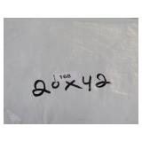 20′ x 42′ 9 oz. Black Vinyl Tarp w/ Advertisement – Reused Billboard – 9 mil Lightweight Duty - A Grade