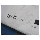 24′ x 29′ 15 oz. White Vinyl Tarp w/ Advertisement – Reused Billboard – 15 mil Lightweight Duty - A Grade
