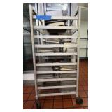 (2) NSF Rolling SS utility racks/speed racks