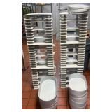 Pizza dough tray dollies; dough troughs