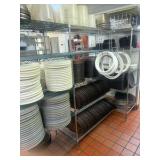 Connected NSF 5-tier wire racks: