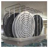 Food prep containers, pizza disks, separators,