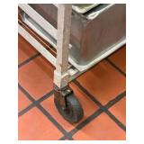 (2) NSF Rolling SS utility racks/speed racks