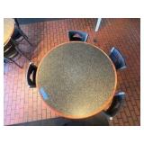 52" Round Table ;(5) Exclusive Pizza Hut chairs.